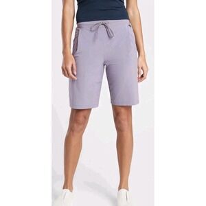 Athleta 4 Venture Bermuda Short Drawcord High Rise Pockets Tempest Violet NEW